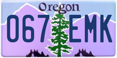 OR license plate 067EMK