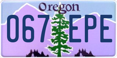 OR license plate 067EPE