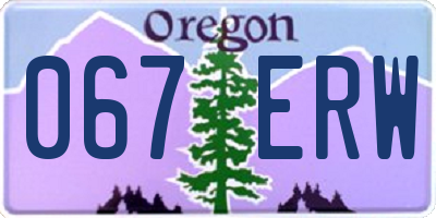 OR license plate 067ERW