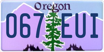 OR license plate 067EUI