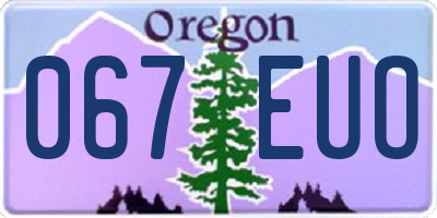 OR license plate 067EUO