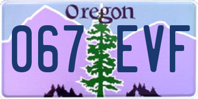 OR license plate 067EVF