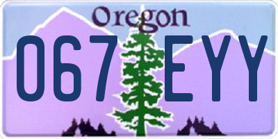 OR license plate 067EYY