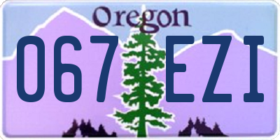 OR license plate 067EZI