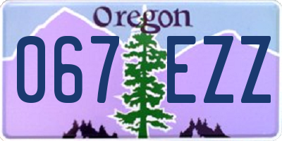 OR license plate 067EZZ