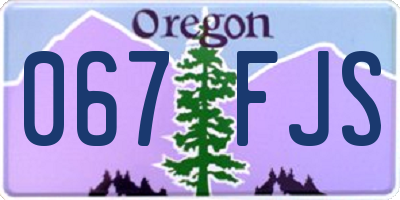 OR license plate 067FJS