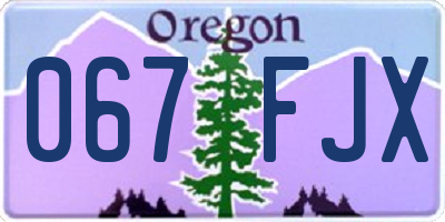 OR license plate 067FJX
