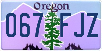 OR license plate 067FJZ