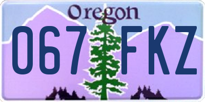 OR license plate 067FKZ