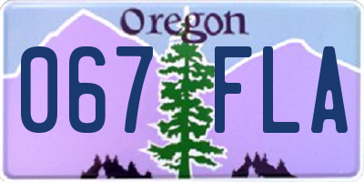 OR license plate 067FLA