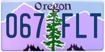 OR license plate 067FLT