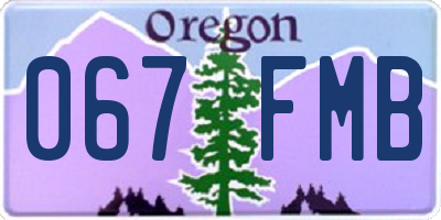 OR license plate 067FMB