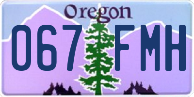 OR license plate 067FMH