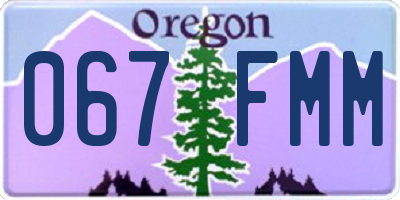 OR license plate 067FMM