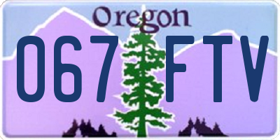 OR license plate 067FTV