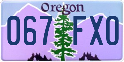 OR license plate 067FXO