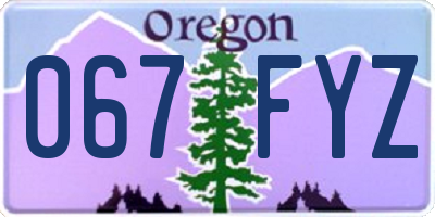 OR license plate 067FYZ