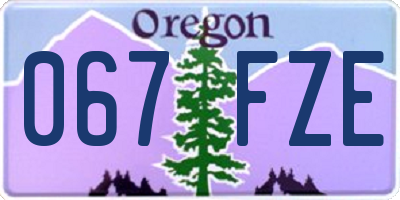 OR license plate 067FZE