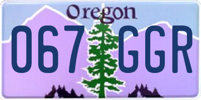 OR license plate 067GGR
