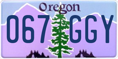 OR license plate 067GGY