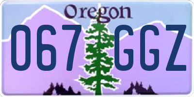 OR license plate 067GGZ