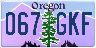 OR license plate 067GKF