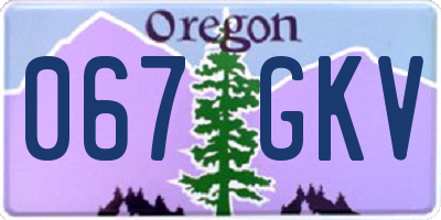 OR license plate 067GKV