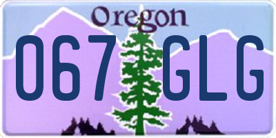 OR license plate 067GLG