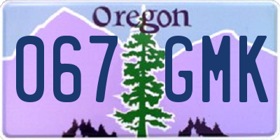 OR license plate 067GMK
