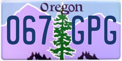 OR license plate 067GPG