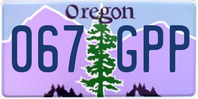 OR license plate 067GPP