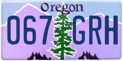 OR license plate 067GRH