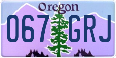 OR license plate 067GRJ
