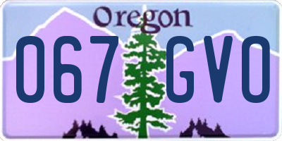 OR license plate 067GVO
