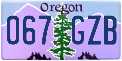 OR license plate 067GZB
