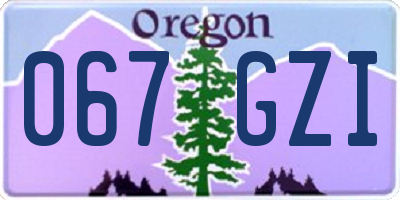 OR license plate 067GZI