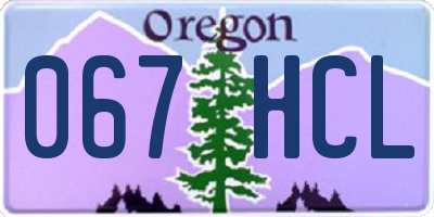 OR license plate 067HCL