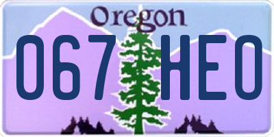 OR license plate 067HEO