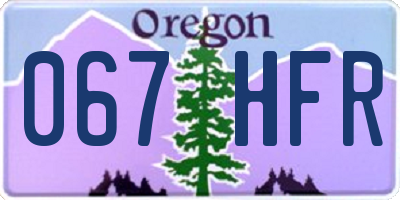 OR license plate 067HFR