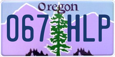 OR license plate 067HLP