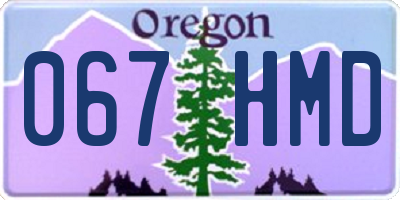 OR license plate 067HMD