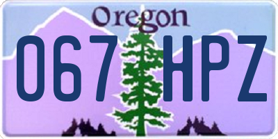 OR license plate 067HPZ