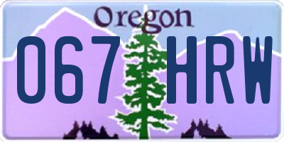 OR license plate 067HRW