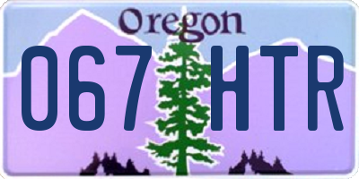 OR license plate 067HTR