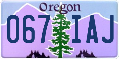 OR license plate 067IAJ