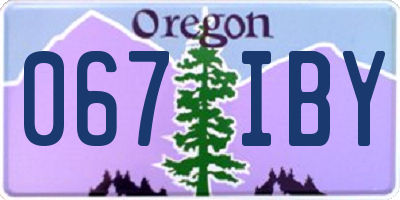 OR license plate 067IBY