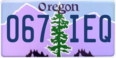 OR license plate 067IEQ