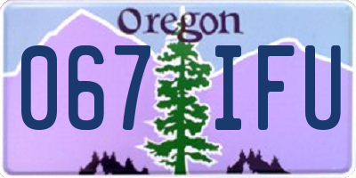 OR license plate 067IFU