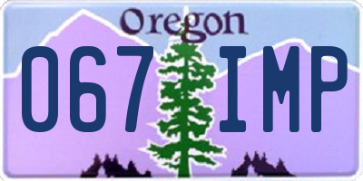 OR license plate 067IMP