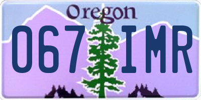 OR license plate 067IMR
